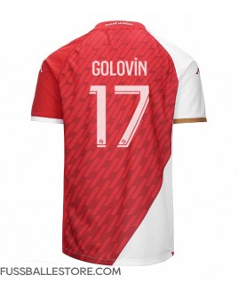 Günstige AS Monaco Aleksandr Golovin #17 Heimtrikot 2023-24 Kurzarm